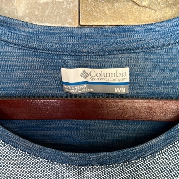 Columbia Blue Omni-Shade UPF 50 Solar Chill Short Sleeve Tee M - Picture 7 of 10